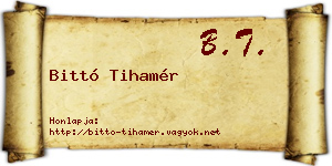 Bittó Tihamér névjegykártya